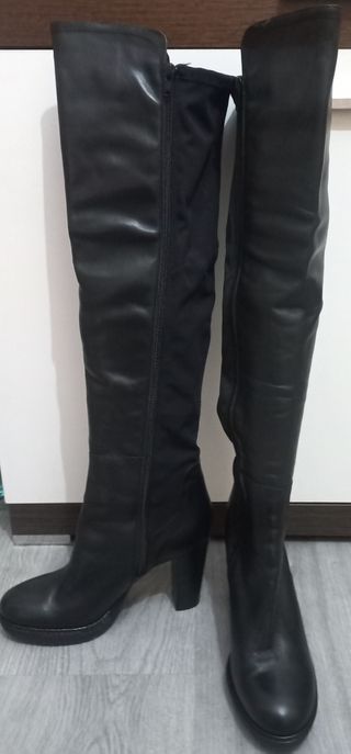 Botas altas negras tacón