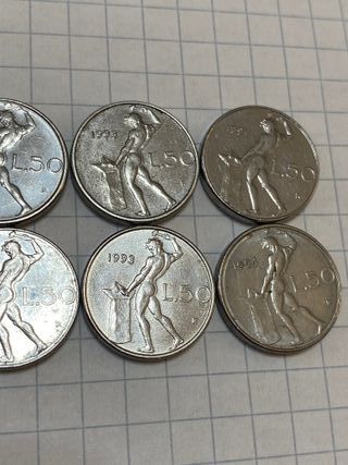 Lotto 8 Monete 50 Lire Italia - Mini