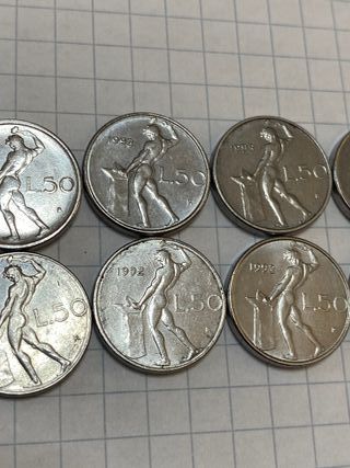 Lotto 8 Monete 50 Lire Italia - Mini