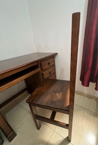 Escritorio madera maciza 4 cajones