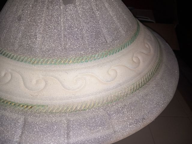 Lampada da tavolo vintage in vetro