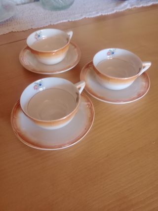 Juego de café porcelana - 3 tazas
