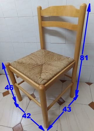 Silla Pino Enea - Asiento mimbre