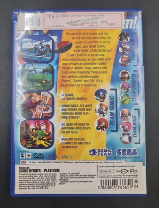 Sonic Heores Usado- Playstation 2