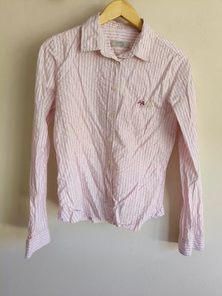 Camisa Thomas Burberry rayas rosa