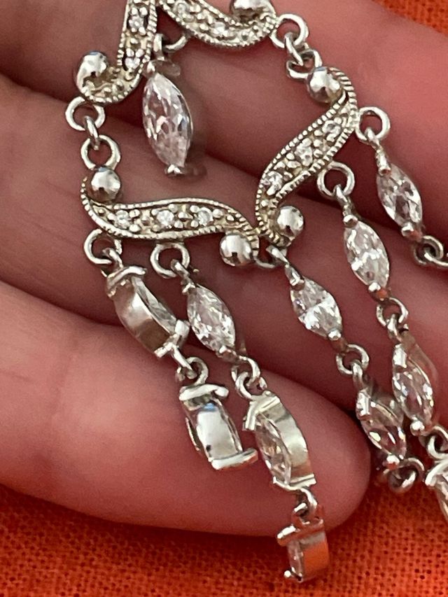 Parure argento: collana e orecchini platino