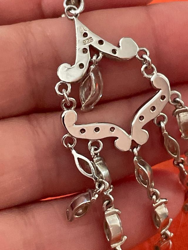 Parure argento: collana e orecchini platino