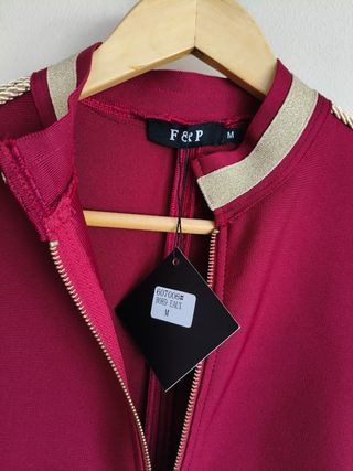 Chaqueta roja dorada - talla S