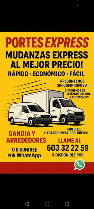 Portes y mudanzas Express Gandía