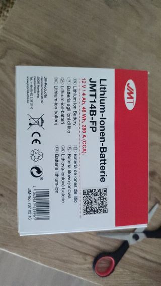 Batería Litio JMT14B-FP nueva a estrenar 