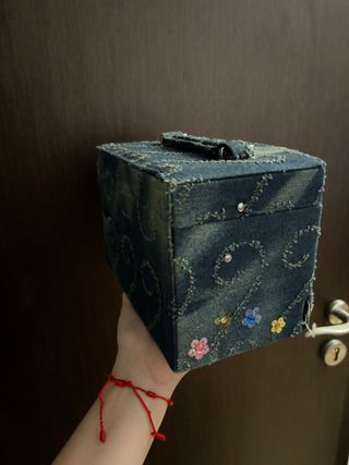 Joyero vaquero Vintage con detalles