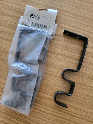 Soportes barra cortina INDEX - negros