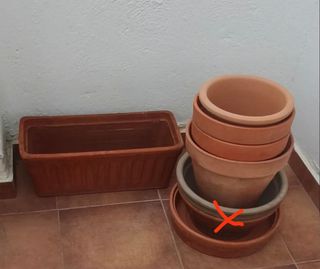Maceta rectangular terracotta