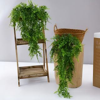 10 Pz Pianta Artificiale Finta Pendente 80 Cm VERD