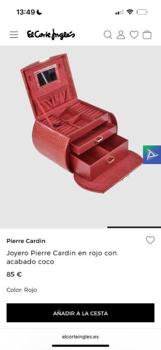 Joyero Pierre Cardin rojo coco