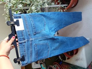Pantalones vaqueros azules elástico 