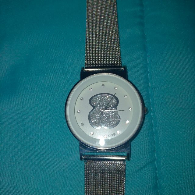 Reloj de mujer, plata y blanco