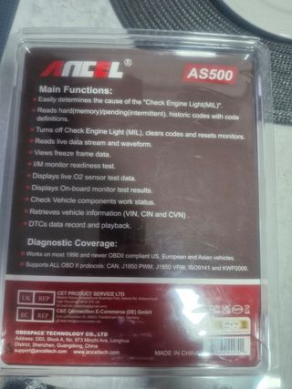 Lector OBDII/EOBD-CAN Ancel AS500