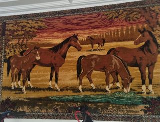 Tapiz caballos vintage