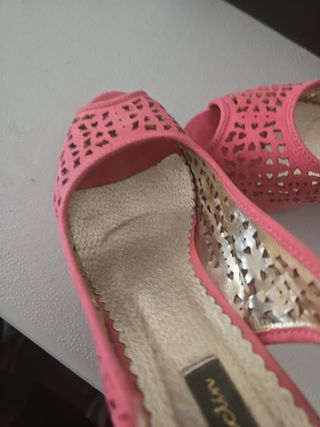 Tacones Jaclin coral talla 37
