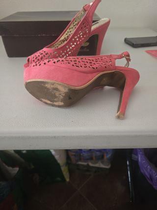 Tacones Jaclin coral talla 37