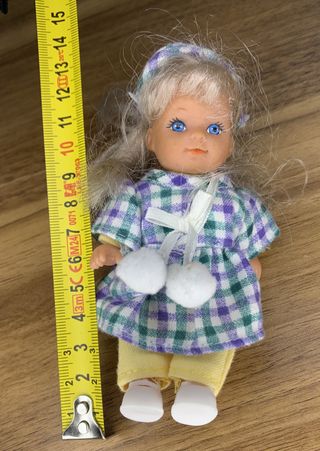 Bambola Vintage 13cm Quadretti