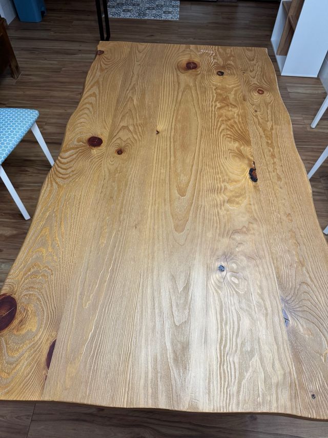 Mesa comedor industrial madera metal