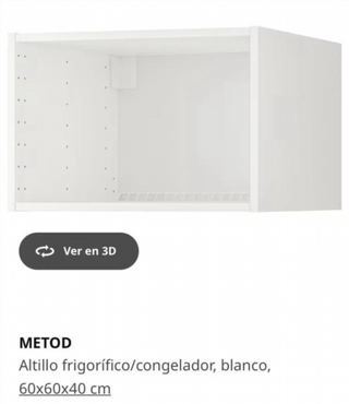 Altillo frigorífico METOD IKEA blanco 60x60x40