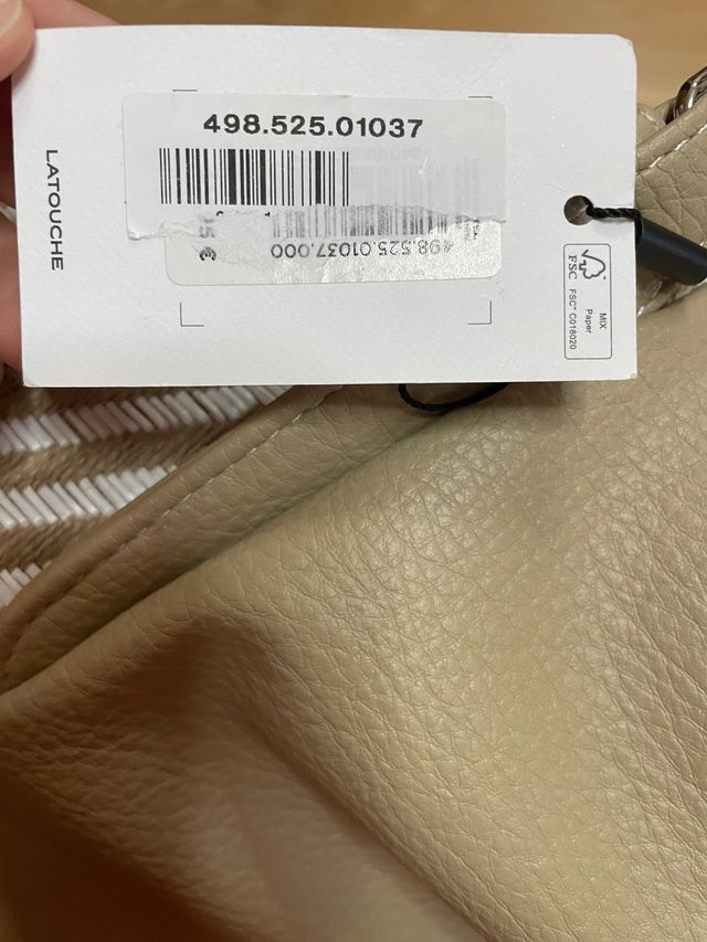 Bolso beige y blanco - El Corte Inglés