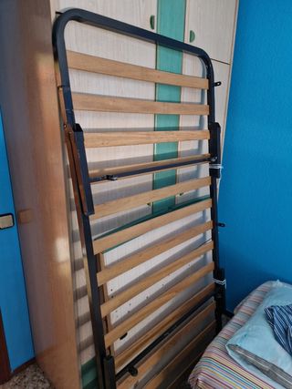 Estructura cama plegable metal-madera