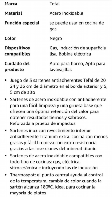 SET de Frigideiras Tefal 20/24/26 cm