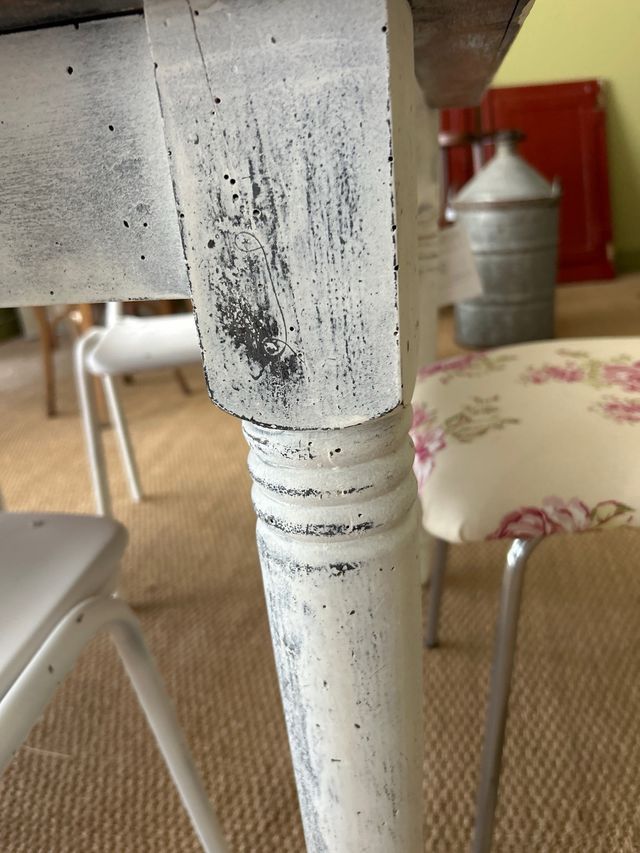 Mesa Comedor Blanca - Estilo Vintage