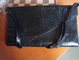 Borsa Welluso nera in pitone