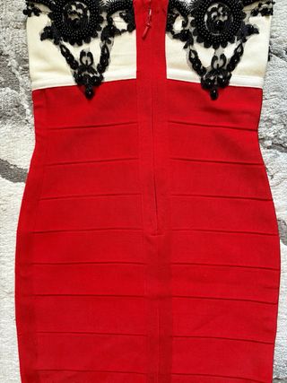 Vestido bondage rojo y blanco eventos/fiesta/noche
