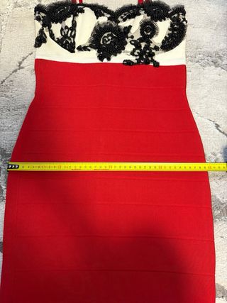 Vestido bondage rojo y blanco eventos/fiesta/noche
