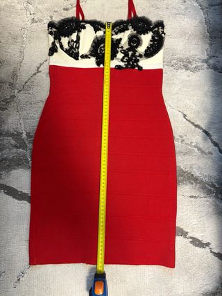 Vestido bondage rojo y blanco eventos/fiesta/noche