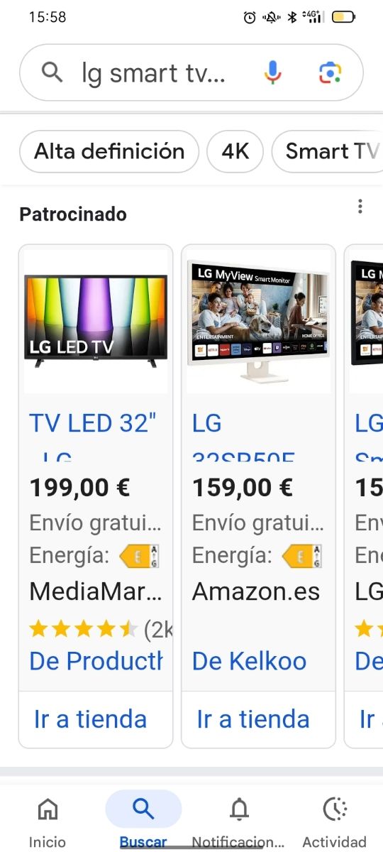 TV LG Smart 64x39cm
