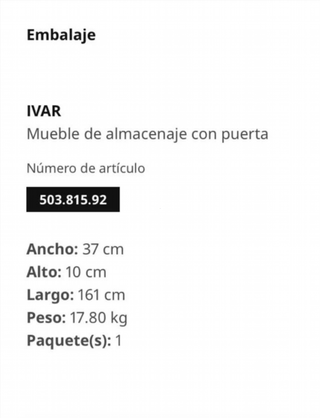 MOBILETTO DI STOCCAGGIO BIANCO MODELLO IVAR IKEA