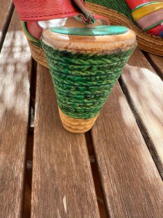 Sandalias cuña multicolor