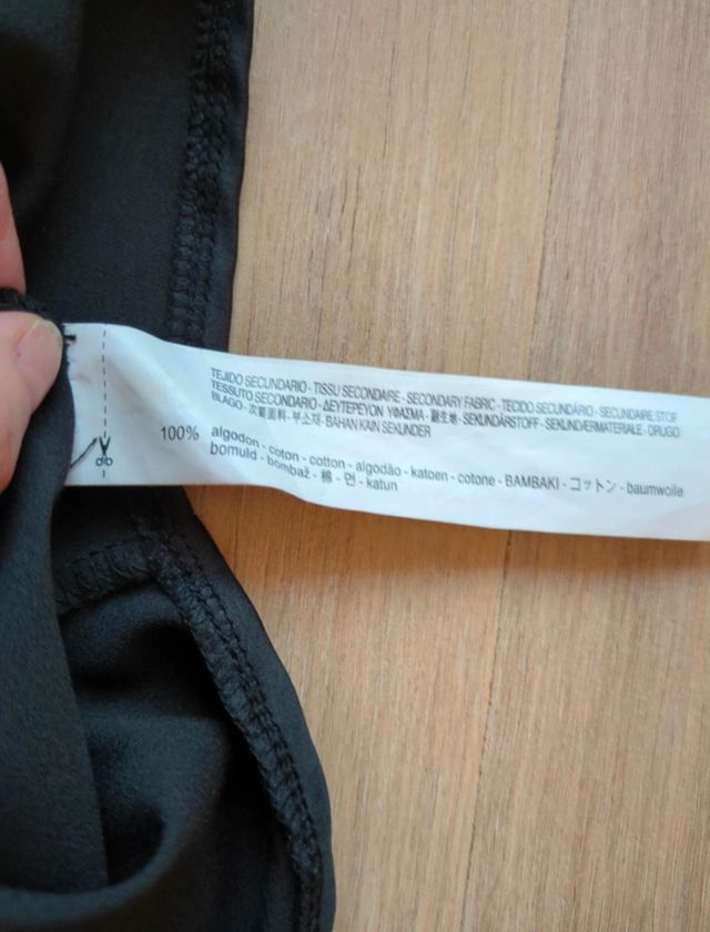 Vestido negro Zara M