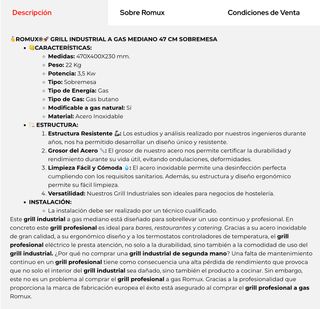 Grill Industrial Gas - Casi nuevo