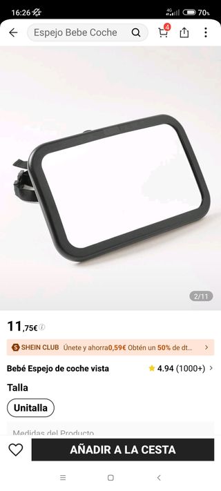 Specchio per Auto per Bambini - Vista