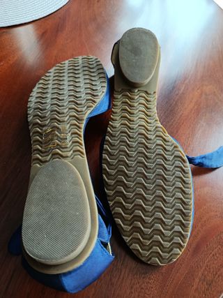 Bailarinas de raso azul 