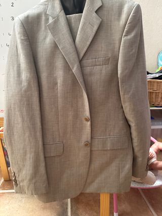 Traje Zara Hombre Beige Talla 44