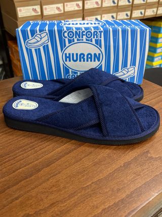 Zapatillas Cruzadas Rizo Azul Marino Talla 45 y 46