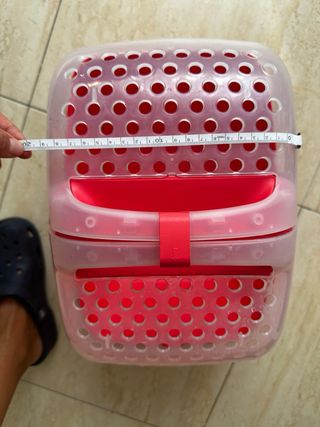 Transportín mascotas pequeño rosa