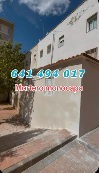 Fachadas,sate,monocapa,enlucido,corcho proyectado