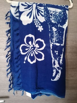 Pareo Blu e Bianco in viscosa