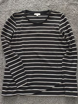 Camiseta rayas blanco-negro