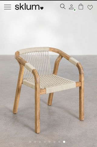 Silla de jardín Sklum Dubai - Madera Acacia Maciza